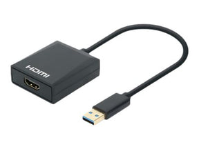 Manhattan USB-A to HDMI Cable, 1080p@60Hz, Converts USB 3.2 Gen1 (aka USB 3.0)