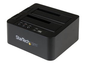 StarTech.com USB 3.1 (10 Gbit/s) Duplizierer Dockingstation für 2,5" & 3,5" SATA SSD/HDD Laufwerke - Clone / Kopierstation bis zu 28GB/min - Festplattenduplikator - 2 Schächte (SATA-300)