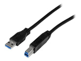 StarTech.com 1m zertifiziertes USB 3.0 SuperSpeed Kabel A auf B - Schwarz - USB 3 Anschlusskabel - Stecker/Stecker - USB-Kabel - USB Type B (M)