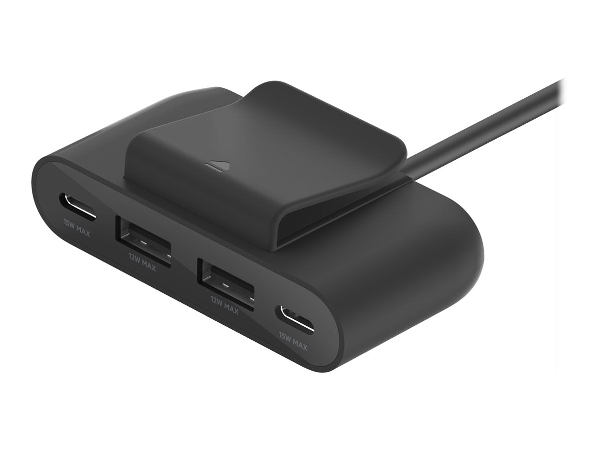 Belkin BoostCharge - Ladesteifen - 4 Ausgabeanschlussstellen (2 x USB, 2 x USB-C)