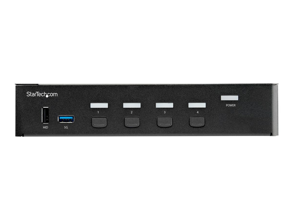 StarTech.com 4 Port HDMI KVM Switch - Einzelmonitor 4K 60Hz Ultra HD HDR - HDMI 2.0 KVM Switch mit 2 Port USB 3.0 Hub (5 Gbit/s)