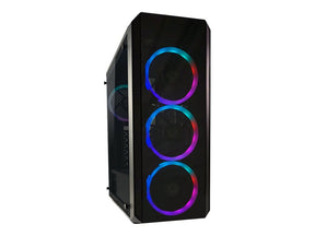 LC-Power Gaming 703B Quad-Lux - Tower - ATX - Seitenteil mit Fenster (gehärtetes Glas)