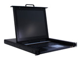 Inter-Tech KVM-1708 LED - KVM-Konsole mit KVM-Switch - 8 Anschlüsse - PS/2, USB - QWERTZ - 43.2 cm (17")