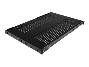 StarTech.com Server Rack Shelf - 1U - Adjustable Mount Depth - Heavy Duty - Rack - Regal - Schwarz - 1U - 48.3 cm (19")