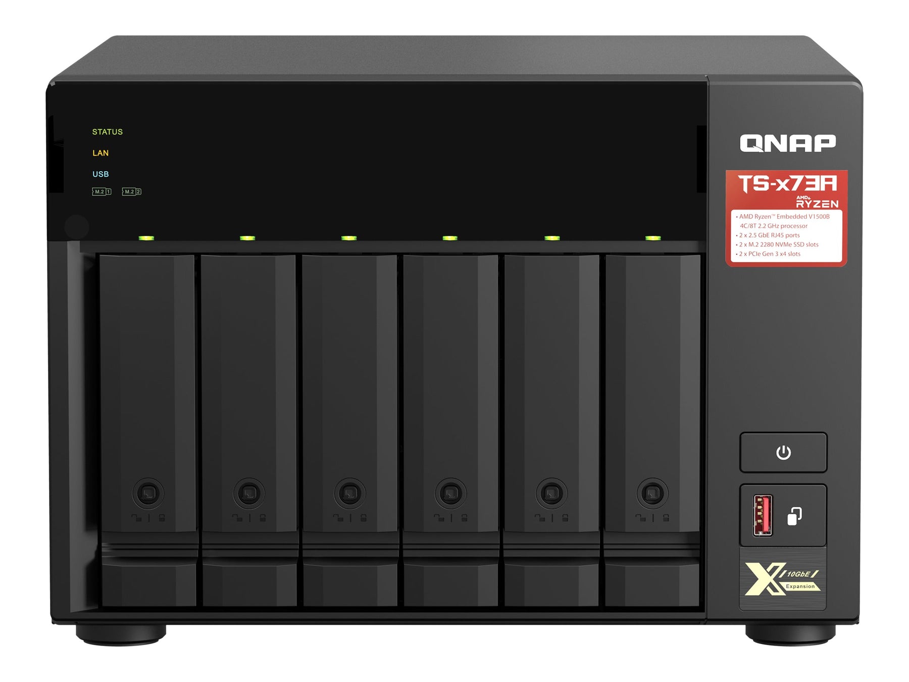 QNAP TS-673A - NAS-Server - 6 Schächte - SATA 6Gb/s