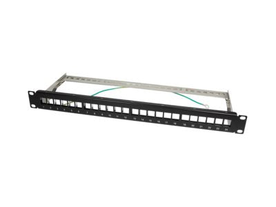 LogiLink Patch Panel - RJ-45 X 24 - Schwarz, RAL 9005