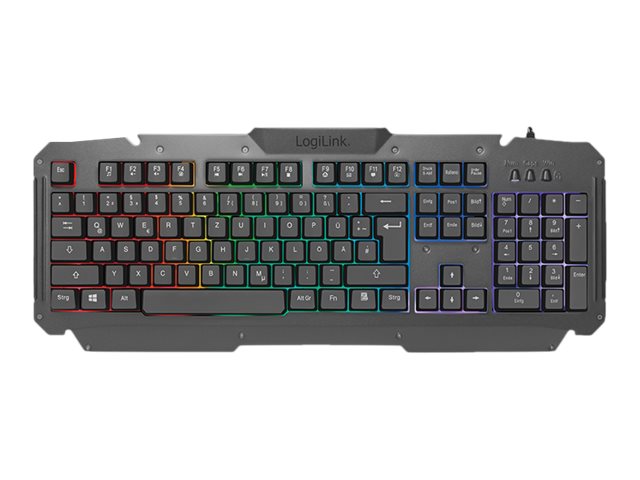 LogiLink Gaming Combination Set - Set aus Tastatur, Maus und Mauspad