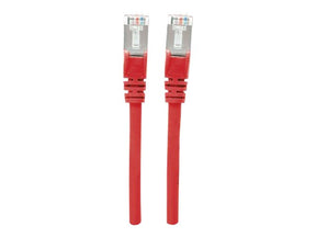 Intellinet Network Patch Cable, Cat7 Cable/Cat6A Plugs, 0.5m, Red, Copper, S/FTP, LSOH / LSZH, PVC, RJ45, Gold Plated Contacts, Snagless, Booted, Polybag - Patch-Kabel - RJ-45 (M)