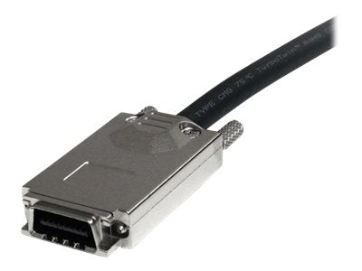 StarTech.com 2m Infiniband SCSI SAS Kabel extern - SFF-8470 auf SFF8470 - Serial Attached SCSI SAS Kabel - Externes SAS-Kabel - TAA-konform - SAS 6Gbit/s - 4-Lane - 4 x InfiniBand (S)