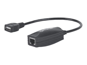 Manhattan USB-A Line Extender, for use with RJ45 network cable (not included)