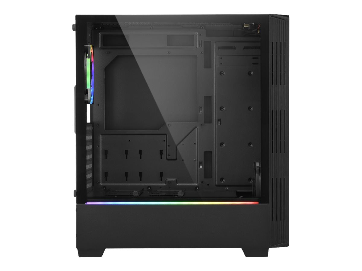 Sharkoon RGB LIT 100 - Tower - ATX - windowed side panel (tempered glass)