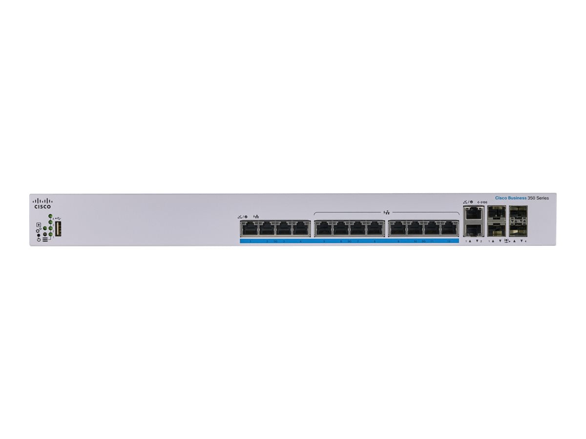 Cisco Business 350 Series CBS350-12NP-4X - Switch - L3 - managed - 12 x 100/1000/2.5G/5GBase-T (PoE+)