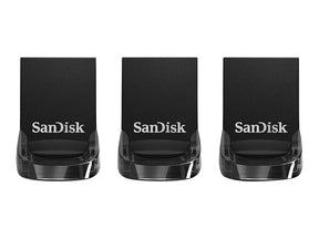 SanDisk Ultra Fit - USB-Flash-Laufwerk - 32 GB - USB 3.1 - Schwarz (Packung mit 3)