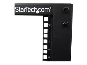 StarTech.com 12HE 4 Pfosten Open Frame Server Rack / Schrank tiefenverstellbar mit Rollen / Nivellierfüße und Kabelverwaltung