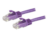 StarTech.com 1.5m CAT6 Ethernet Cable, 10 Gigabit Snagless RJ45 650MHz 100W PoE Patch Cord, CAT 6 10GbE UTP Network Cable w/Strain Relief, Purple, Fluke Tested/Wiring is UL Certified/TIA - Category 6 - 24AWG (N6PATC150CMPL)