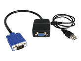 StarTech.com 2 Port VGA Video Splitter - Monitor Splitter Kabel mit Stromversorgung über USB - 1 x VGA (Stecker)