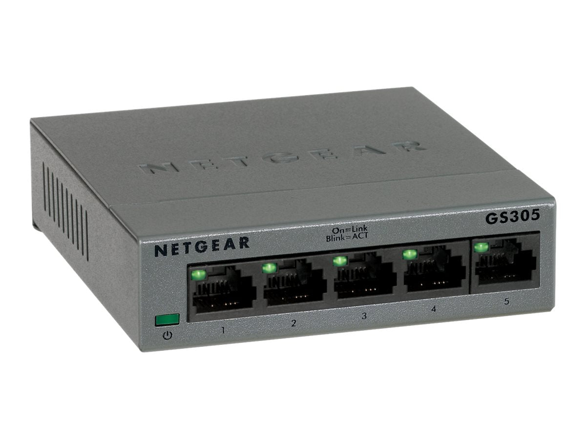 Netgear GS305 - Switch - unmanaged - 5 x 10/100/1000