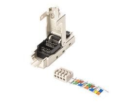 DIGITUS CAT 6A Feldstecker, STP mit Staubschutzkappe, Knickschutz