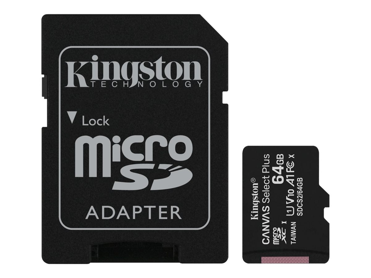 Kingston Canvas Select Plus - Flash-Speicherkarte (microSDXC-an-SD-Adapter inbegriffen)