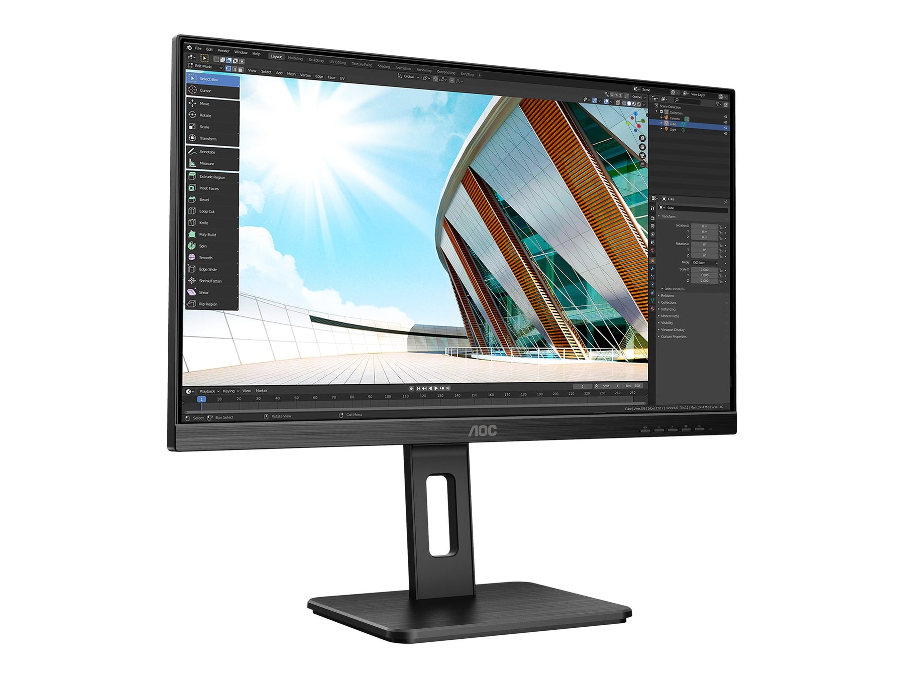 AOC 24P2Q - LED-Monitor - 61 cm (24") (23.8" sichtbar) - 1920 x 1080 Full HD (1080p)