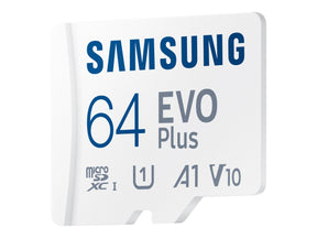 Samsung EVO Plus MB-MC64KA - Flash-Speicherkarte (microSDXC-an-SD-Adapter inbegriffen)