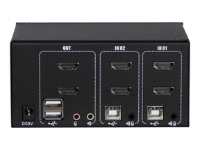 Inter-Tech Argus KVM AS-22HA - KVM-/Audio-Switch - 2 x KVM/Audio