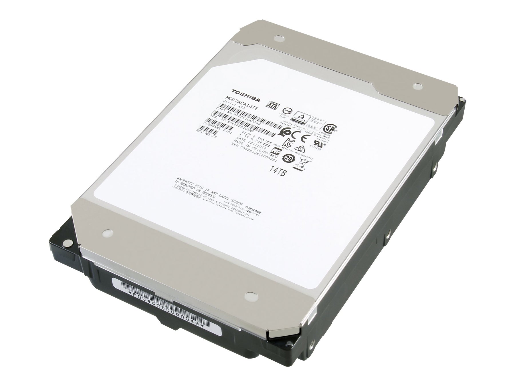 Toshiba Enterprise Capacity MG07ACAxxx Series MG07ACA14TE - Festplatte - 14 TB - intern - 3.5" (8.9 cm)