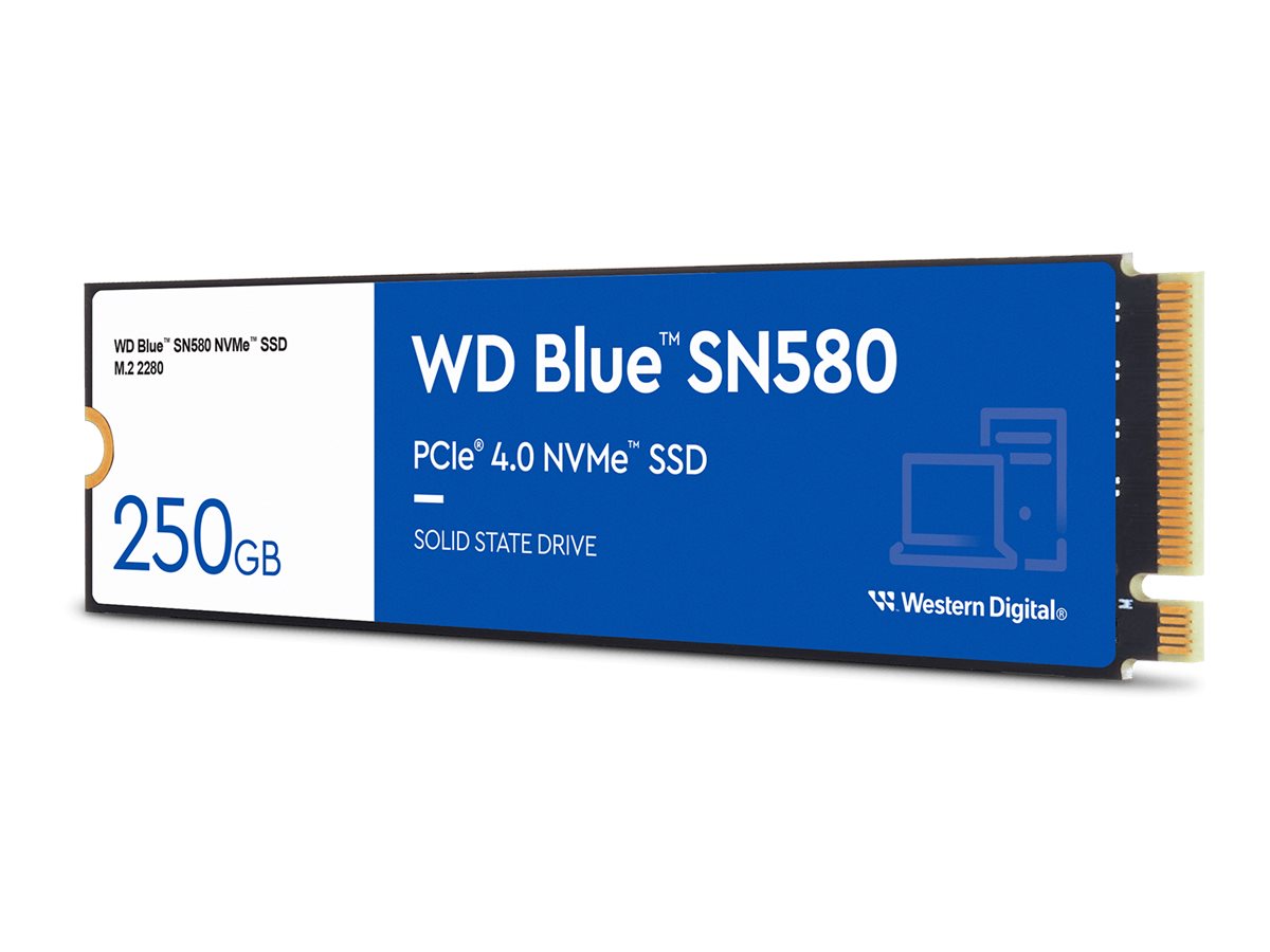 WD Blue SN580 - SSD - 250 GB - intern - M.2 2280 - PCIe 4.0 x4 (NVMe)