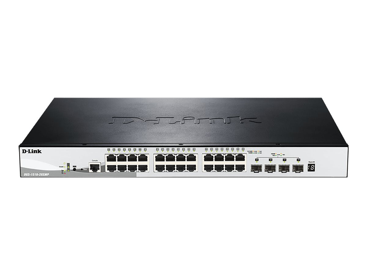 D-Link DGS 1510-28XMP - Switch - L3 - Smart - 24 x 10/100/1000 (PoE+)