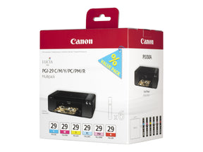 Canon PGI-29 CMY/PC/PM/R Multipack - Gelb, Cyan, Magenta, Rot, Photo Cyan, Photo Magenta