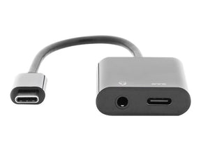 DIGITUS USB Type-C Adapter / Konverter, Type-C auf USB Type-C + 3.5mm Klinke