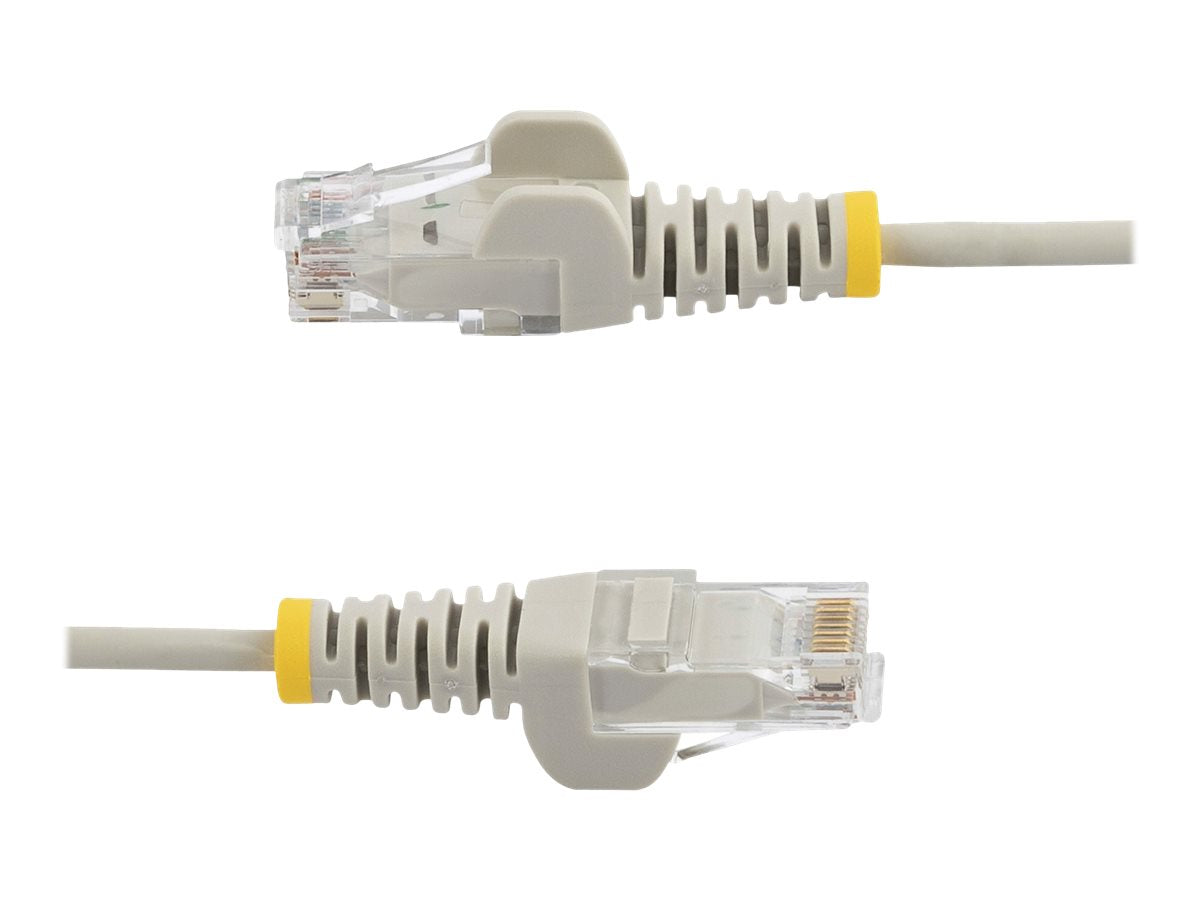 StarTech.com 2,5 m Cat6-Kabel - Schlankes Cat6-Patchkabel - Grau - Snagless RJ45-Anschlusse - Gigabit-Ethernet-Kabel - 28 AWG - Patch-Kabel - RJ-45 (M)