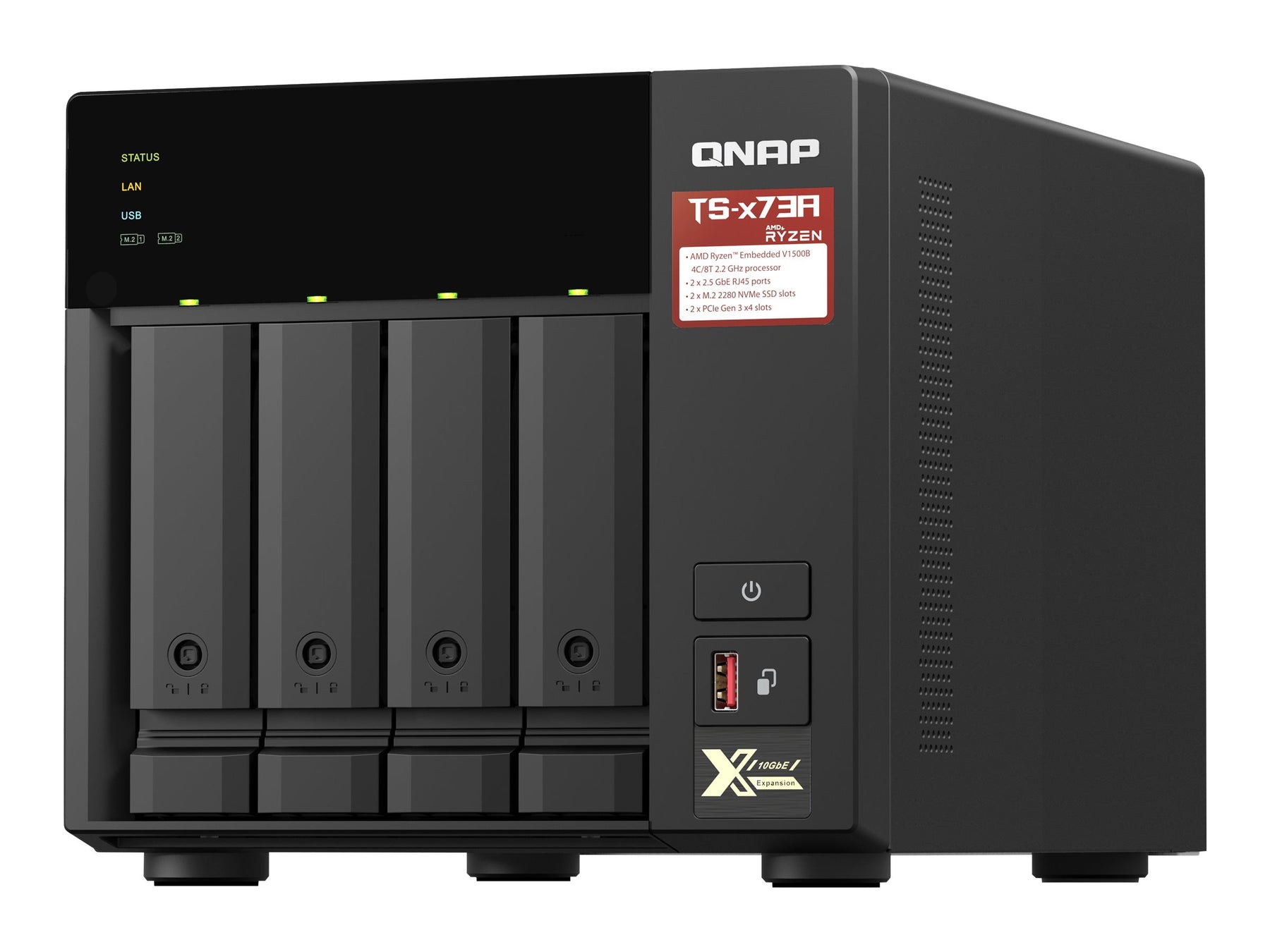 QNAP TS-473A - NAS-Server - 4 Schächte - SATA 6Gb/s