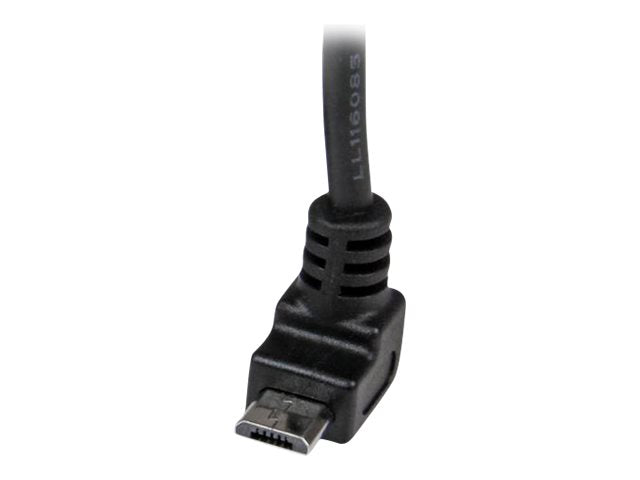 StarTech.com 2m USB 2.0 A auf Micro B Kabel aufwärtsgewinkelt - Schwarz - USB A / Micro B Datenkabel / Anschlusskabel - USB-Kabel - Micro-USB Typ B (M)