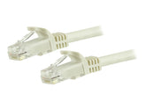 StarTech.com 3m Cat6 UTP RJ45 Gigabit Patchkabel Snagless - Cat 6 Netzwerkkabel mit Schutzmanschette - Cat.6 Patch-Kabel - Weiß - Patch-Kabel - RJ-45 (M)