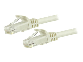 StarTech.com 3m Cat6 UTP RJ45 Gigabit Patchkabel Snagless - Cat 6 Netzwerkkabel mit Schutzmanschette - Cat.6 Patch-Kabel - Weiß - Patch-Kabel - RJ-45 (M)