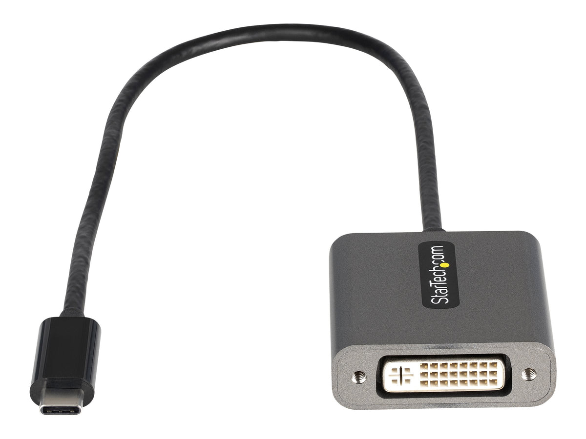 StarTech.com USB-C auf DVI Adapter - 1920x1200p - USB-C zu DVI-D - USB-C Dongle - USB Typ C auf DVI Monitoradapter - Videokonverter - Thunderbolt 3 kompatibel - 30cm Kabel (CDP2DVIEC)