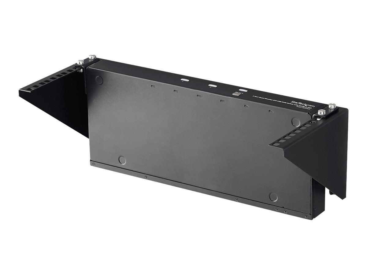 StarTech.com 4 HE 19 Zoll vertikale Wandmontage Rack Halterung aus Stahl - Schwarz - Halterung - geeignet für Wandmontage - Schwarz - 4U - 48.3 cm (19")