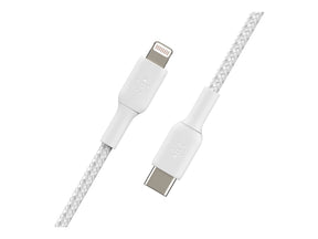 Belkin BOOST CHARGE - Lightning-Kabel - 24 pin USB-C männlich zu Lightning männlich - 1 m - weiß - USB-Stromversorgung (18 W)