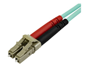 StarTech.com 15m OM3 LC to LC Multimode Duplex Fiber Optic Patch Cable - Aqua - 50/125 - LSZH Fiber Optic Cable - 10Gb (A50FBLCLC15)