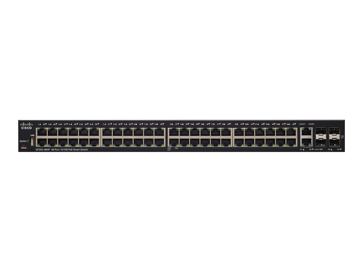 Cisco 250 Series SF250-48HP - Switch - Smart - 48 x 10/100 (PoE+)