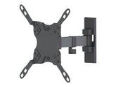 Manhattan TV & Monitor Mount, Wall, Tilt and Swivel, 1 screen, Screen Sizes: 13-42", Black, VESA 75x75 to 200x200mm, Max 20kg, Swivel with 2 pivots, Lifetime Warranty - Klammer - für LCD-Display - Stahl - Schwarz - Bildschirmgröße: 33-106.7 cm (13"-42")