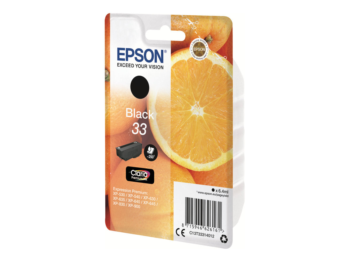 Epson 33 - 6.4 ml - Schwarz - Original - Blisterverpackung