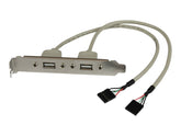 StarTech.com 2-Port USB A Slotblech-Adapter (Buchse)