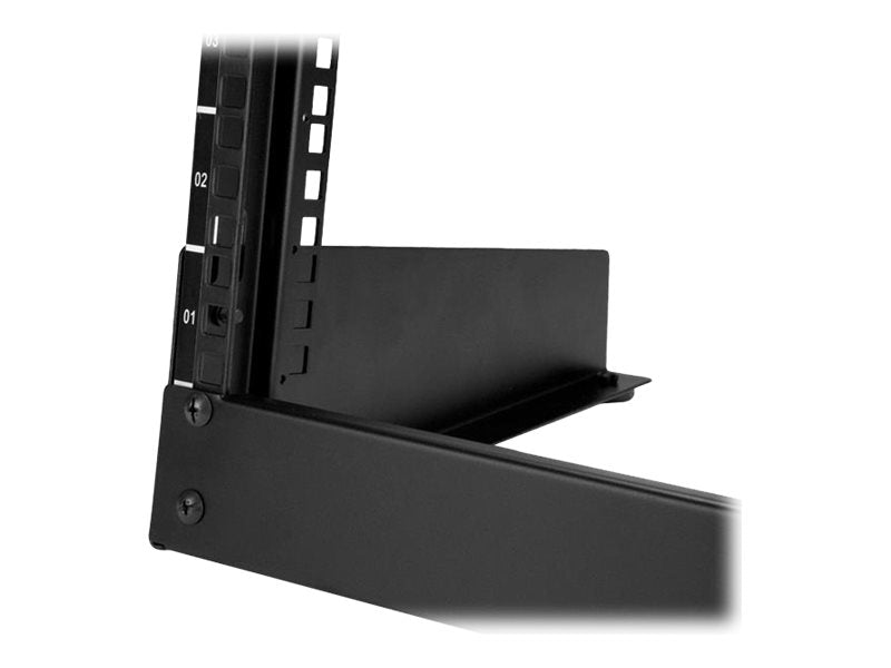 StarTech.com RK8OD Desktop Rack (8 HE - 2 Post Open Frame Rack) Schwarz