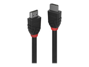 Lindy Black Line - Ultra High Speed - HDMI-Kabel mit Ethernet - HDMI männlich zu HDMI männlich - 3 m - Dreifachisolierung - Schwarz - rund, unterstützt 8K 60 Hz (7680 x 4320)