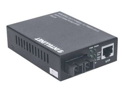 Intellinet Gigabit Ethernet Singlemode Medienkonverter, 10/100/1000Base-T auf 1000Base-LX (SC)