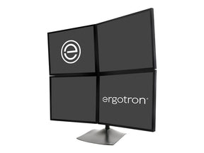 Ergotron DS100 Quad-Monitor Desk Stand - Aufstellung - für 4 LCD-Anzeigen - Aluminium, Stahl - Schwarz - Bildschirmgröße: bis zu 61 cm (bis zu 24 Zoll)