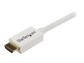 StarTech.com 5m High-Speed-HDMI-Kabel - Ultra HD 4k x 2k HDMI CL3 Kabel zur Installation in Wänden mit vergoldeten Kontakten - Weiß - HDMI-Kabel - HDMI (M)