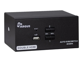 Inter-Tech Argus KVM AS-22HA - KVM-/Audio-Switch - 2 x KVM/Audio